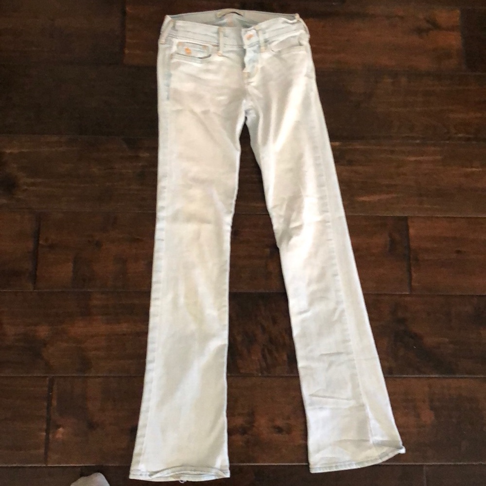Light wash Abercrombie kids bootcut jeans 12